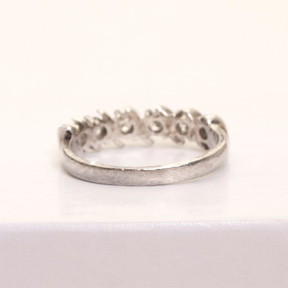 Silver Cz Ring, Solid Sterling Silver 925 Ring, S… - image 4